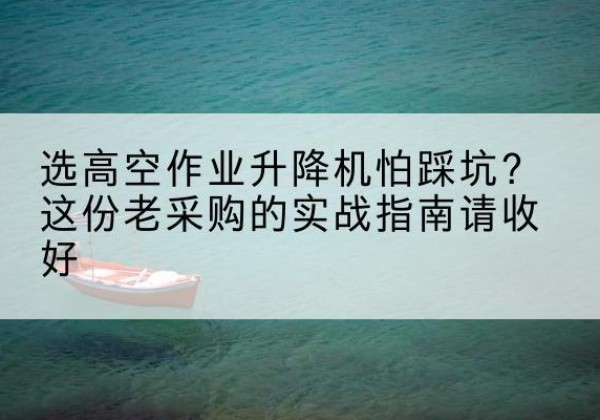 贞丰高空作业升降机厂家推荐-选高空作业升降机怕踩坑？这份老采购的实战指南请收好